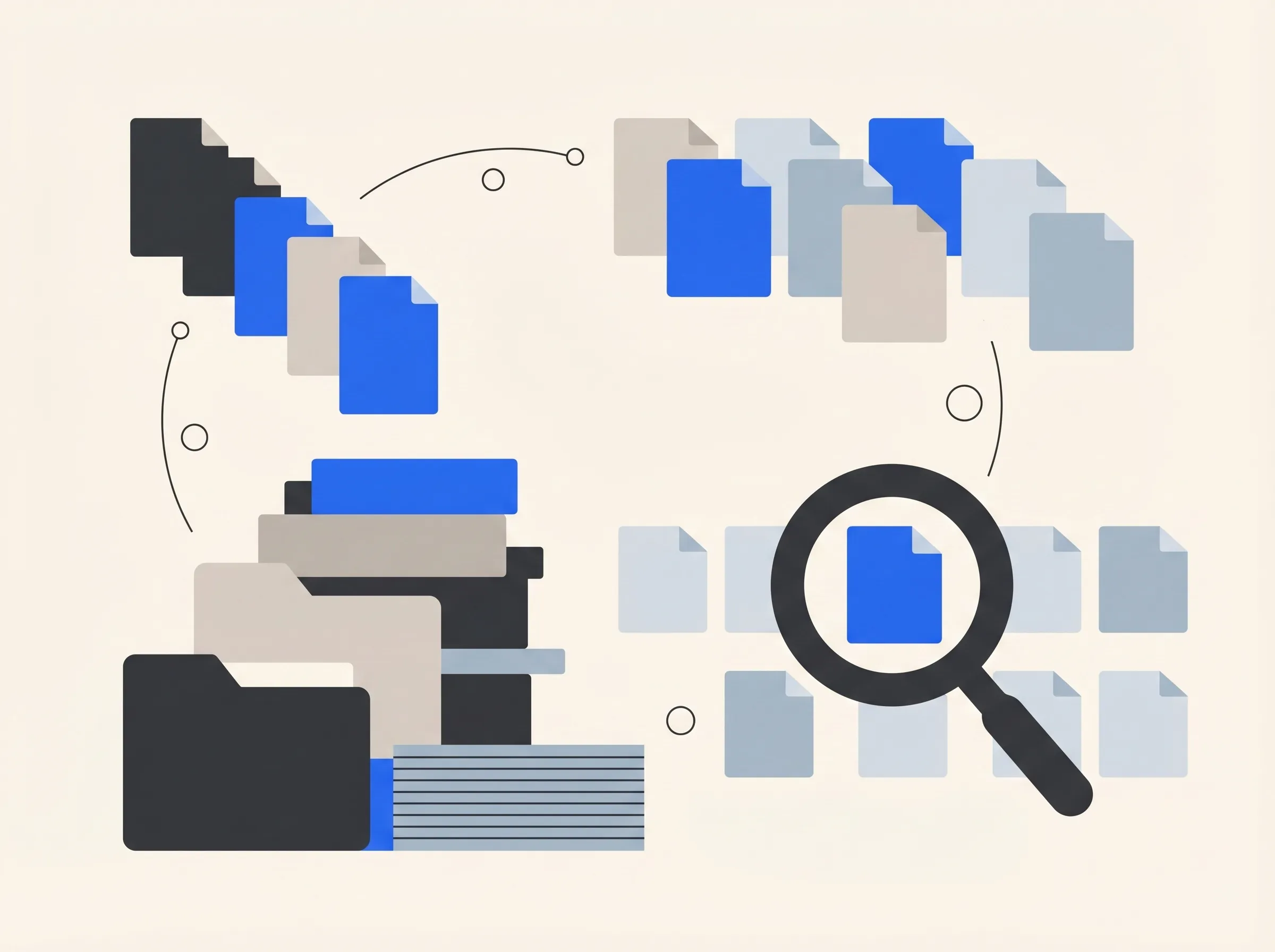 Files being organized and searched